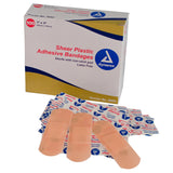 Sheer Plastic Adhesive Bandages - Case Quantity