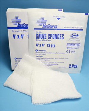 Gauze, 2x2, 12 Ply