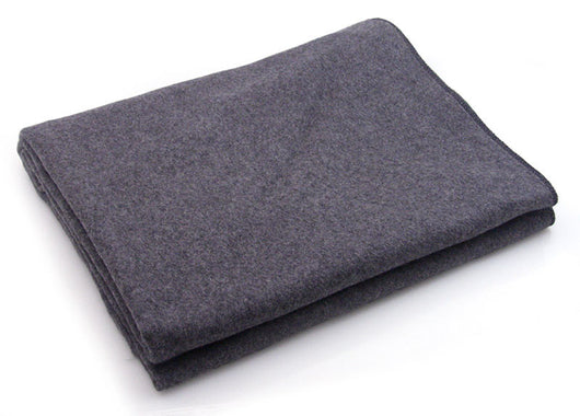 Wool Blanket, 54” x 84”, 50% wool 50% Blended Materials, Dark Gray, 12/cs