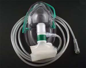 Non-Rebreather Oxygen Mask, with vent, Adult